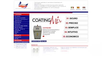 Home Page del sito di Coating Team SRL - Apre una nuova finestra